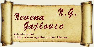 Nevena Gajlović vizit kartica